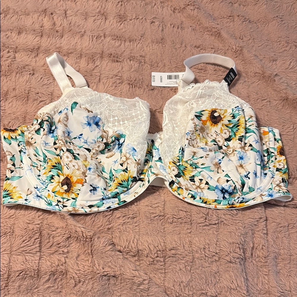 Torrid Floral Lace Underwire Bra